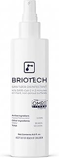 BRIOTECH Sanitizer Disinfectant Hypochlorous Spray, Kill 99.99% of Viruses & Bacteria, Control Mold, Eliminate Odor, Gentle for Nursery & Play Rooms, Food Contact Surface Sanitizer, 8 fl oz