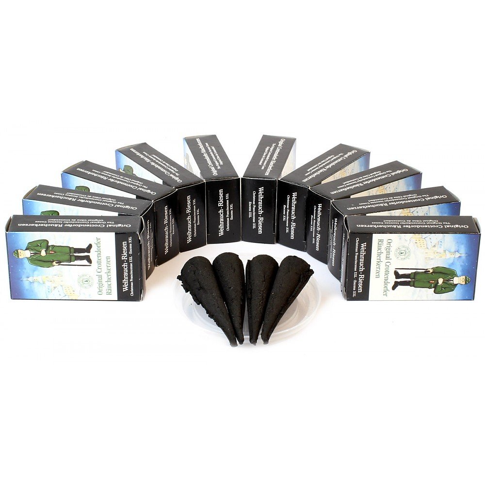 Original Crottendorfer Incense Cones - 10 x 4 Economy Pack - Frankincense Giant Ore Mountains