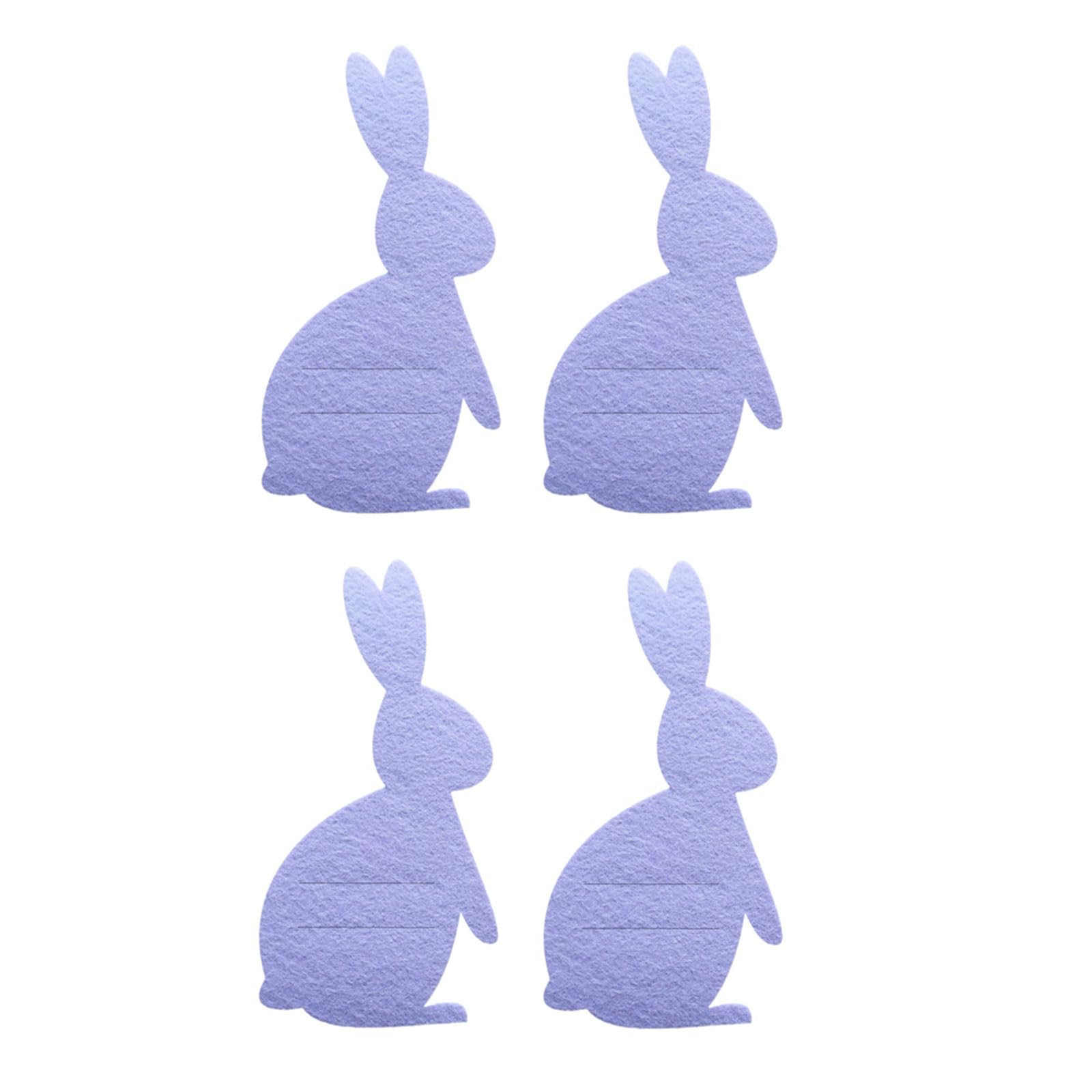 Tsophreniq 4pcs Easters Rabbits Flatware Bags Easters Themed Rabbits Utensil Bags Cutlery Holders for Spring Table Arrangements Festival Utensil Sleeve