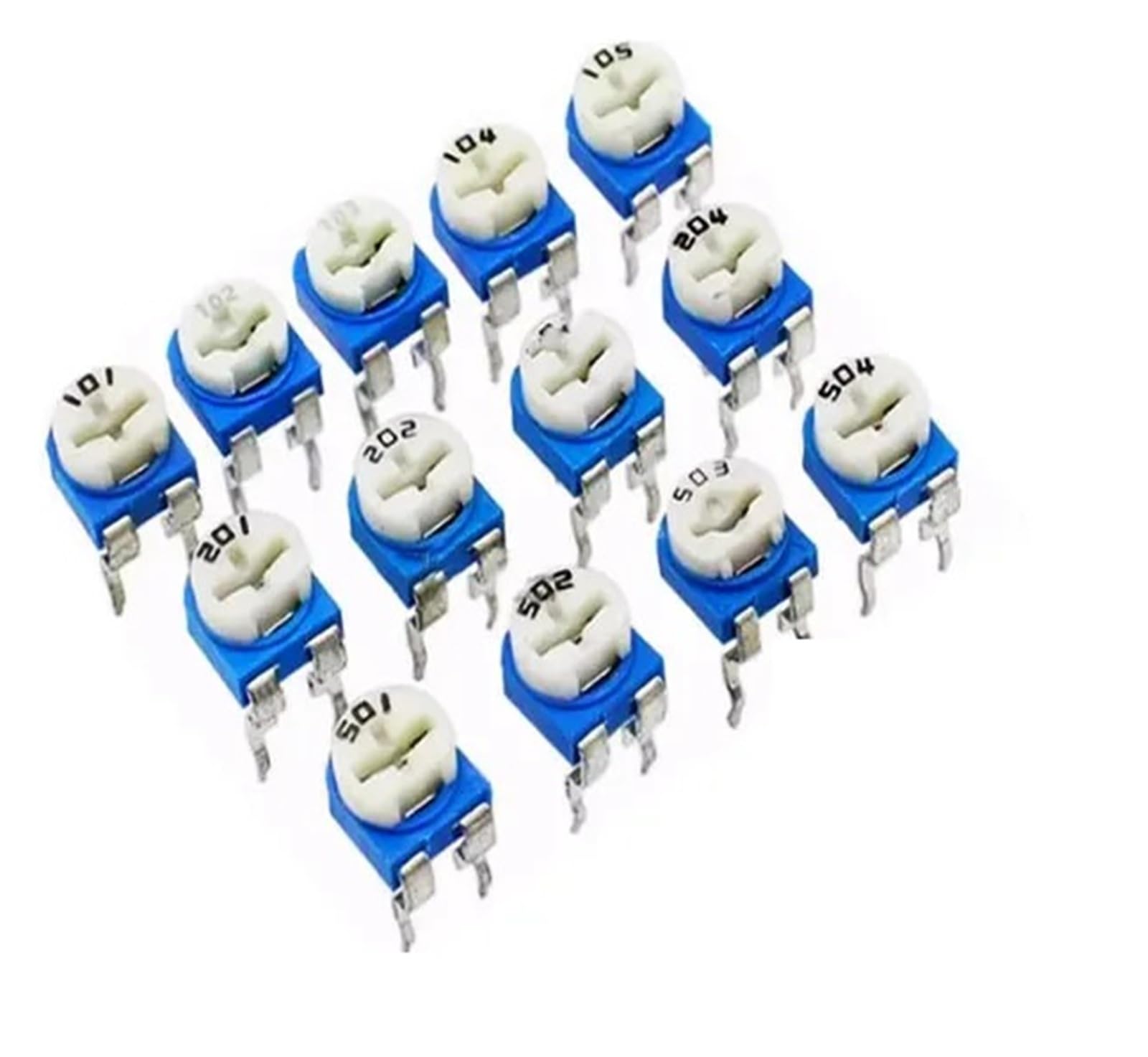 Potenciómetro recortador RM065 de 65 uds, resistencia ajustable, potenciómetros 100R ~ 1M, resistencias variables 1K 5K 10K 20K 50K 100K 500K 1M