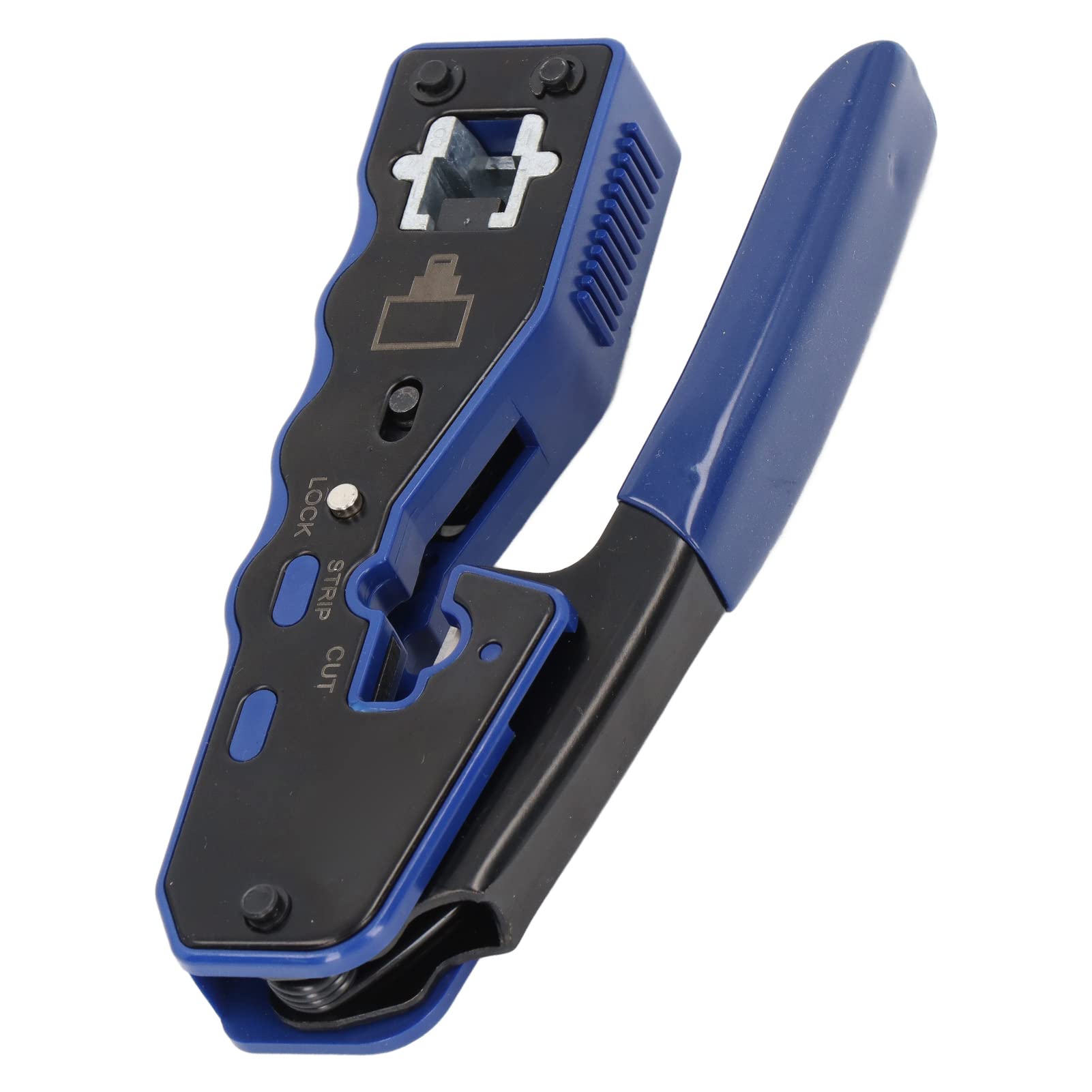 Ensemble d'outils de sertissage RJ45, pince à sertir pour câble réseau avec pince à dénuder et 50 connecteurs RJ45, kit d'outils à sertir Ethernet pour câble Cat5 Cat6, acier à haute teneur en carbone