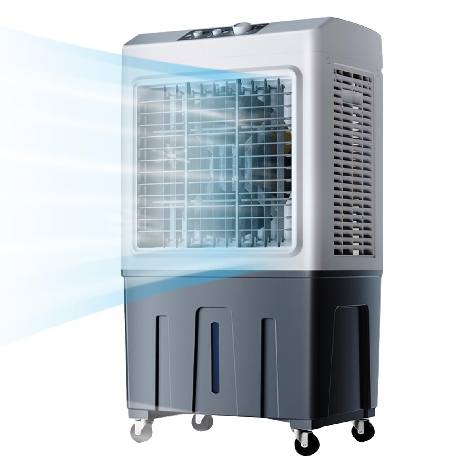 TIANQIHAO Evaporative Air Cooler Humidifier Fan, Portable Air Conditioner For Home Office Dorm, 3 Speeds Mobile Cooling,A-50x34x90cm/19.7x13.4x35.4in