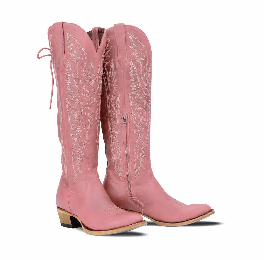 MissHeel Over the Knee Cowboy Boots for Women Adjustable Thigh High Cowgirl Boots