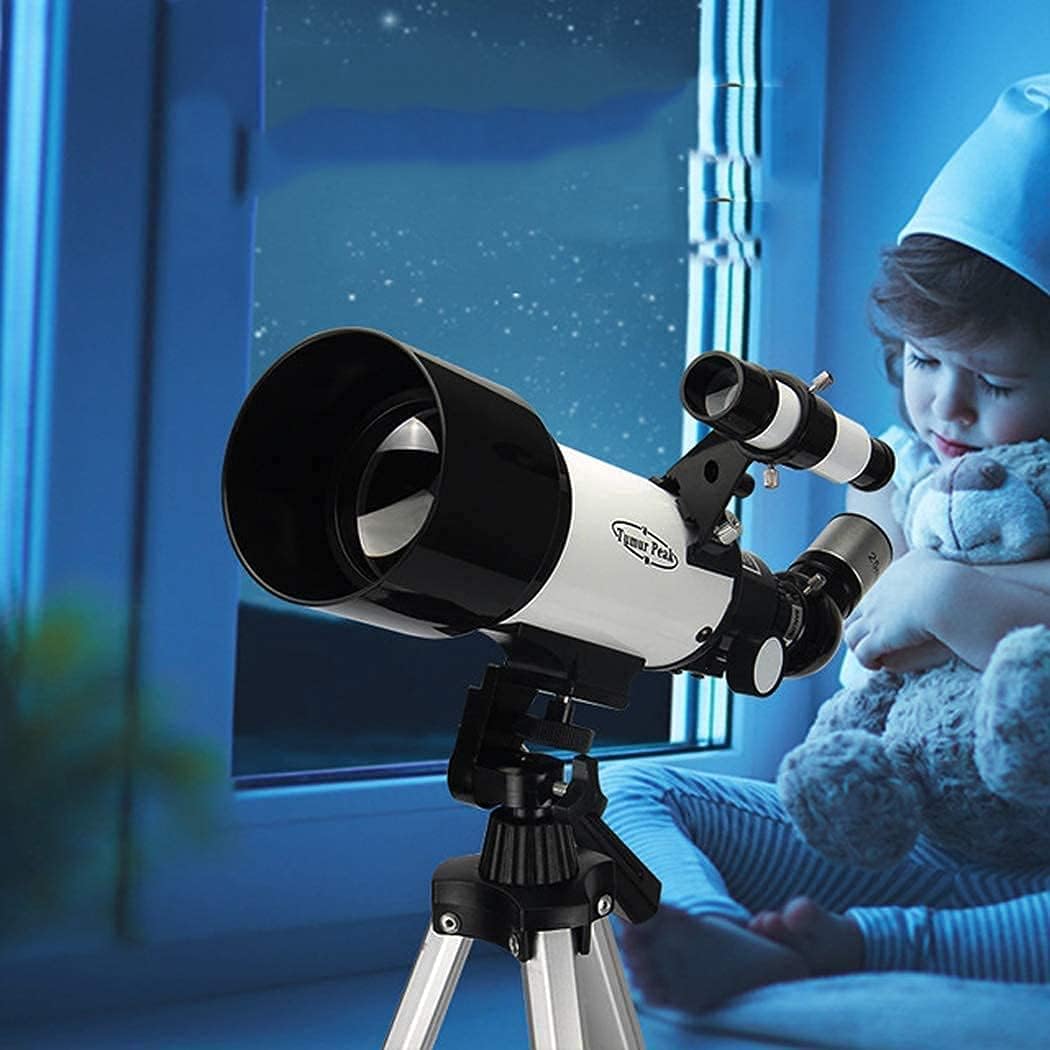 Adults Children Astronomical Telescope for Beginners a Focal Length of 700 mm Refractor 234X Magnification Driving Range All-Glass Optical Coated Beautiful Home