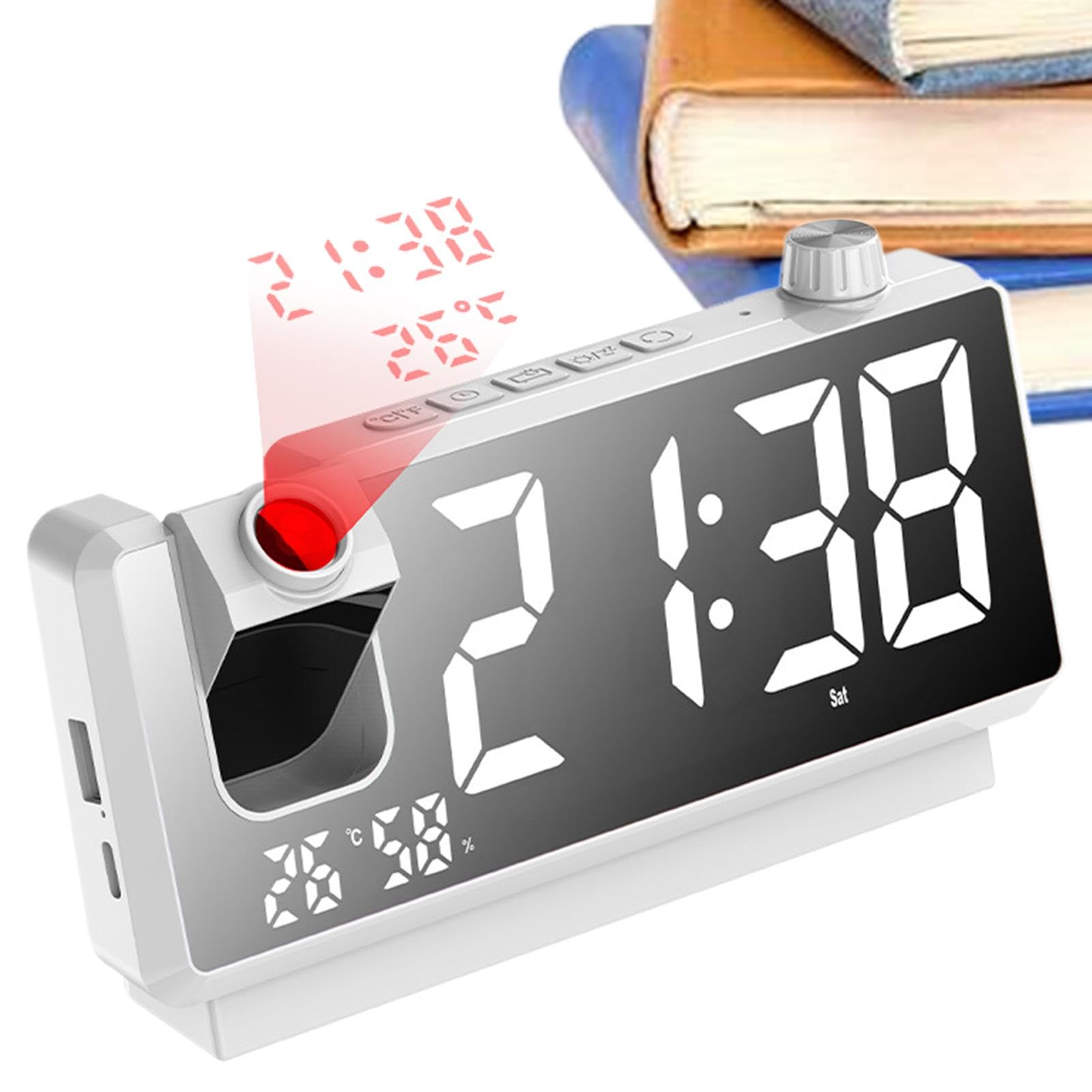 Digital clocks projector con pantalla LED y reloj despertador inteligente para mesa de noche