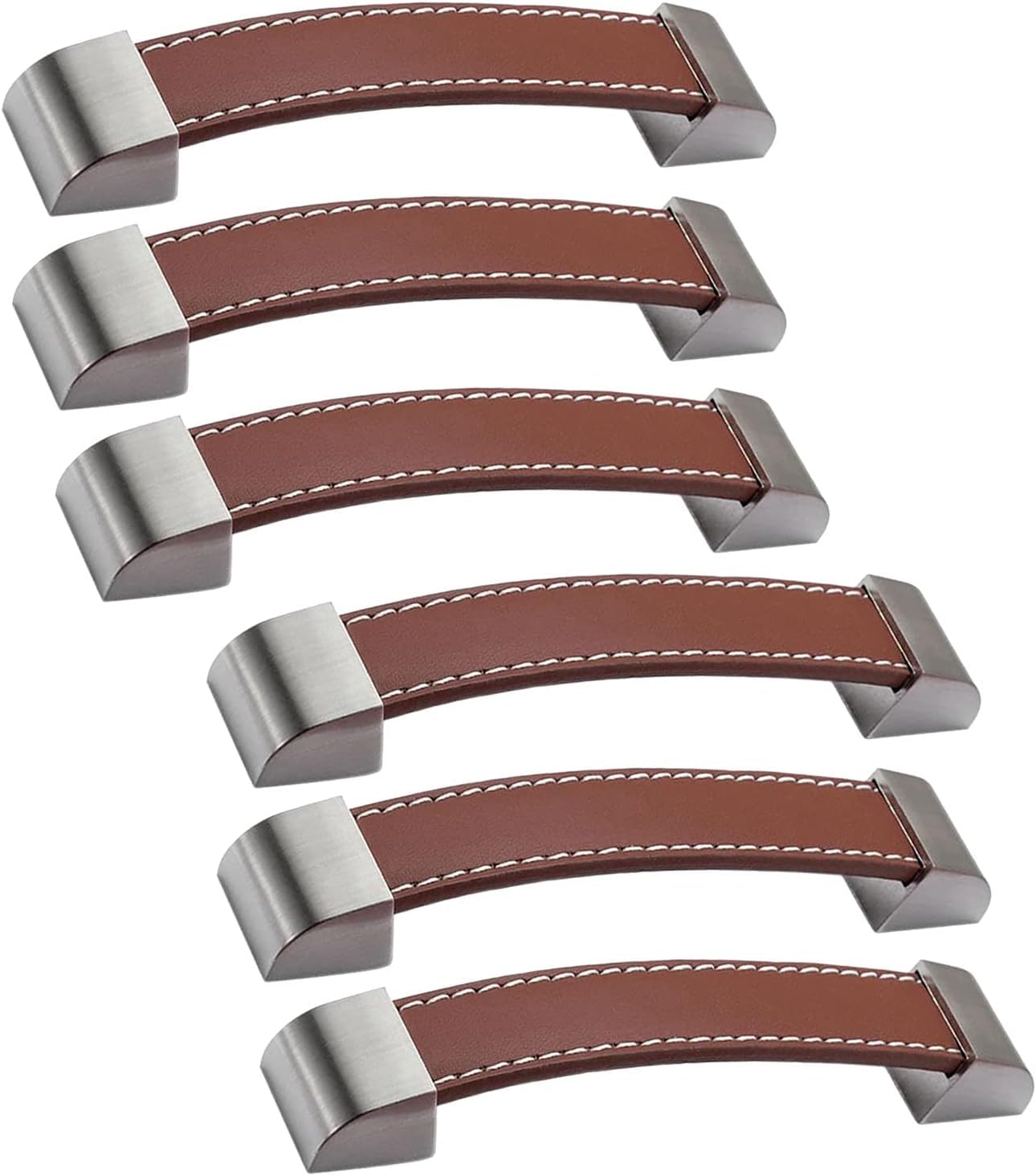 Kuayeocf 6Pcs Drawers Pull Modern Cabinet Kitchen Handles Pulls Knobs For Door Cabinets Wardrobe(,Hole Distance 96Mm)
