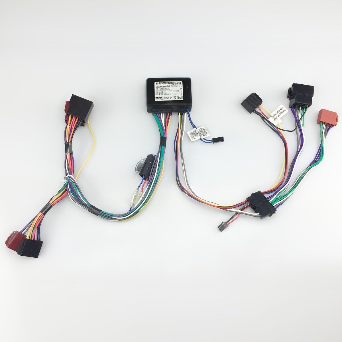 KRAM ISO2CAR HiFi Stereo mute-adaptor - KFZ with separat. Verstärker - suitable for Fiat Punto 12-, Ford Ka 08-, Hyundai Azera 10-12, Hyundai Genesis 08-, Hyundai Grandeur 10-12, Hyundai i30 07-12,