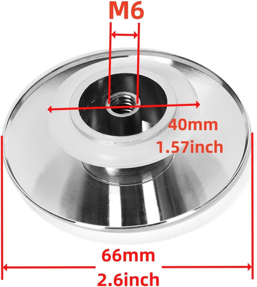 2Pcs 66mm Silver Pop Up Sink Plug Replacement Part M6 Suitable for Bathroom Kitchen Sinks 28.6mm Hole Diameter