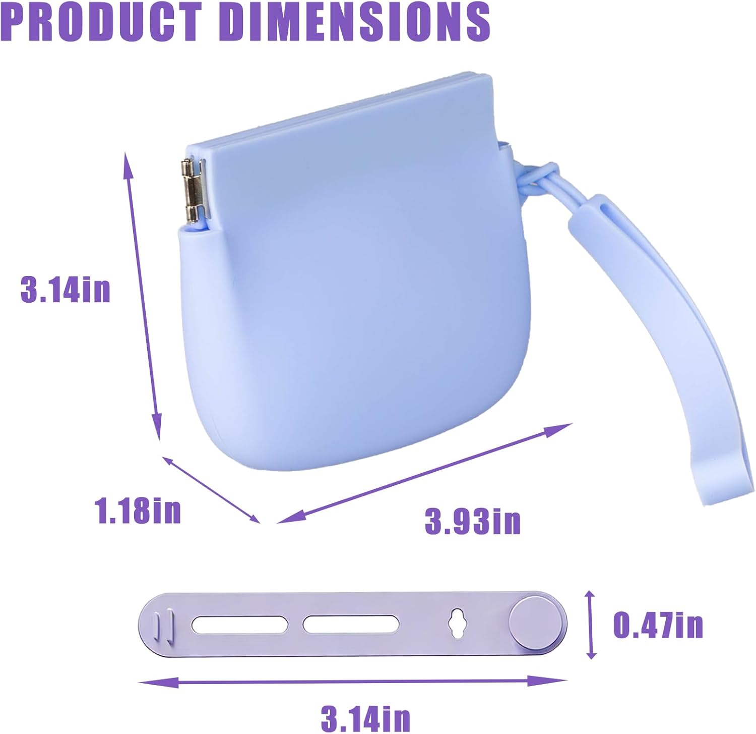 2-Pack Silicone Headphone & Data Cable Organizer Case with 2-Pack Headphone Cord Winder, Multi-Function Coin Purse for Wired Earphones, Cables and Small Items - Assorted Colors (Blue, Purple) - Image 2