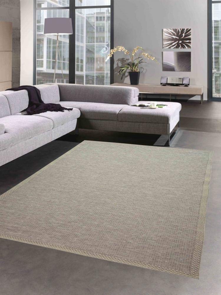 CARPETIA Tapis Sisal Intérieure & Extérieure Balcon Cuisine Terrasse Salle de Séjour - Beige Gris Größe 140x200 cm