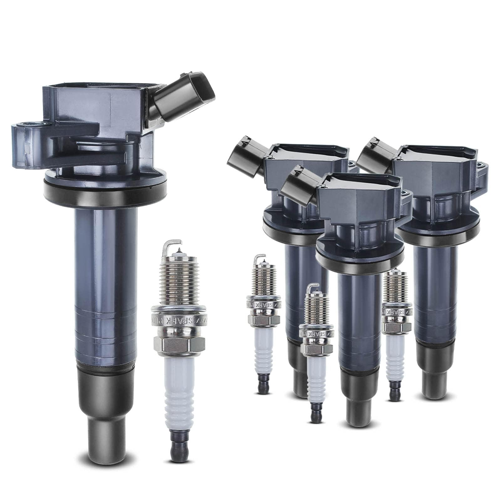 Frankberg Juego de 4 bobinas de encendido y bujías para gasolina | Compatible con: 107 PM PN, C1 PM PN, A.v.e.n.s.i.s Station Wagon T22, A.v.e.n.s.i.s T25, Aygo B1, A.v.e.n.s.i.s T22