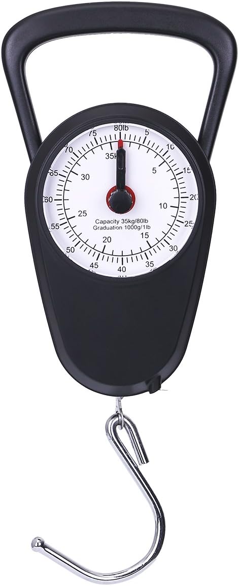 AccuDial No Batteries Accurate Easy Reading Analog Compact Handheld Luggage Scale