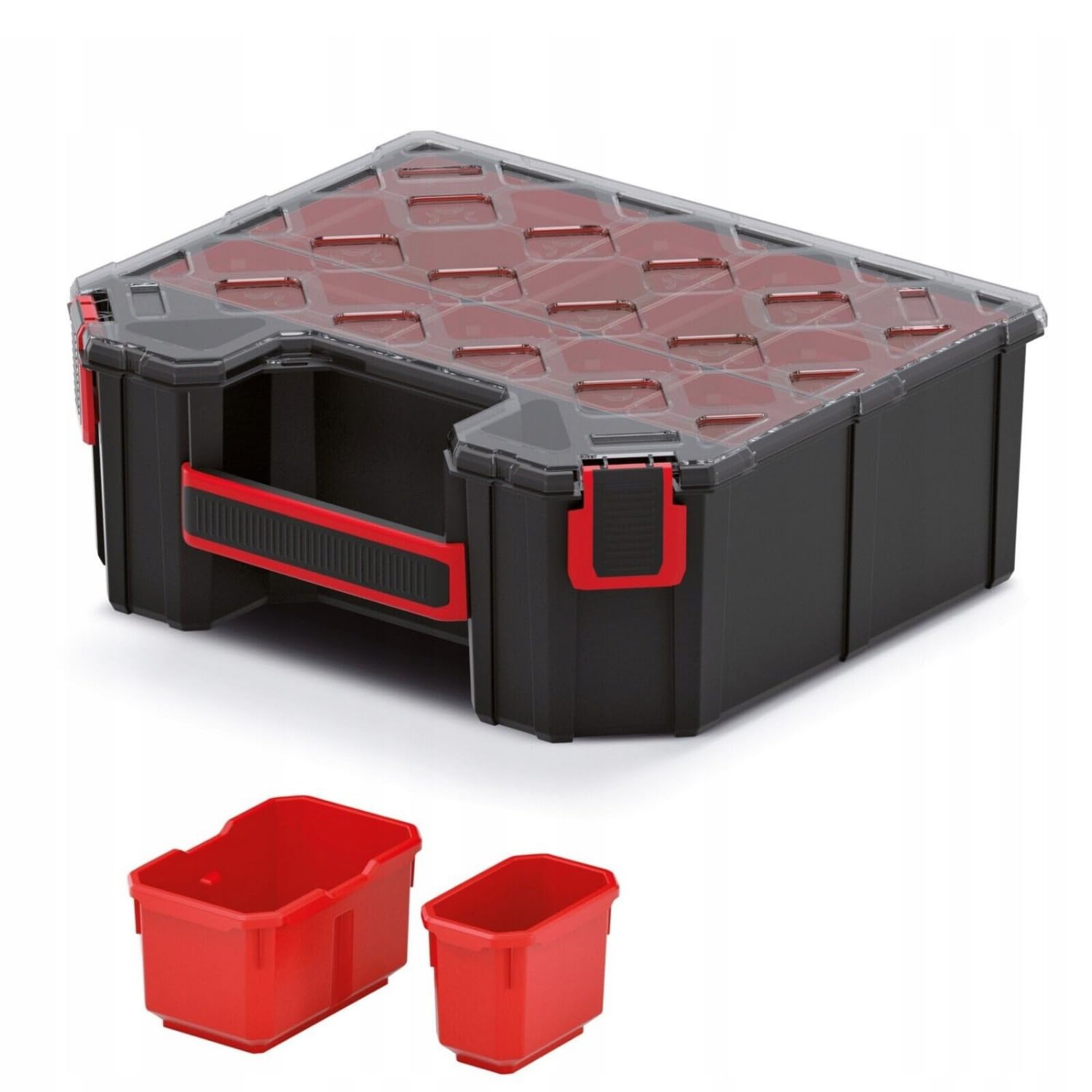 Prosperplast (Small Tall - Boxes) Tager Diy Storage Organiser Compartment Parts Cabinet Screws Carry Case Tool Box