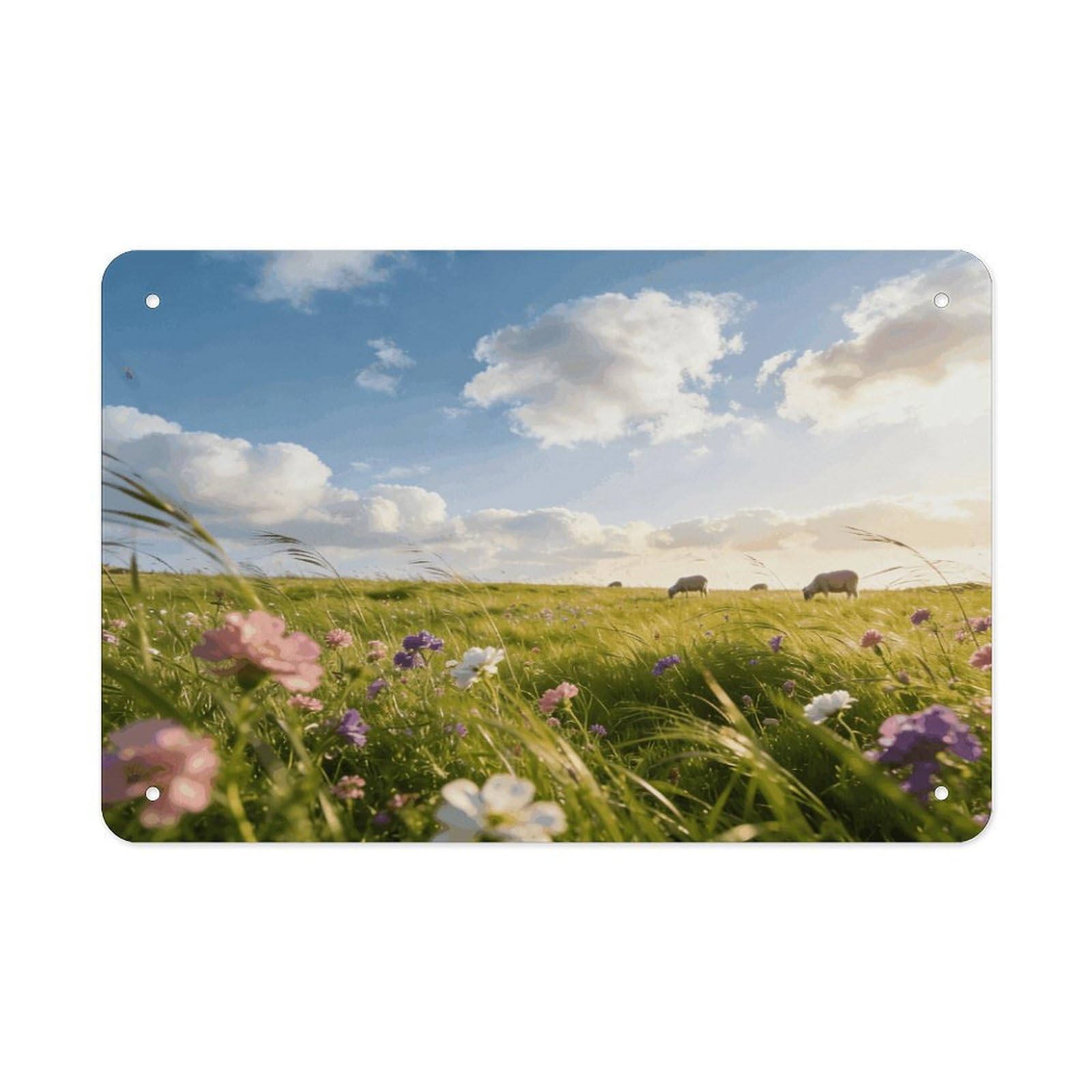 Fodpand Style Meadow Wall Art Metal Tin Signs Bar Metal Tin Sign Wall Decor For Home Living Room Bedroom Toilet Hotel Halloween Decor Gifts 7.9X 11.8 Inch