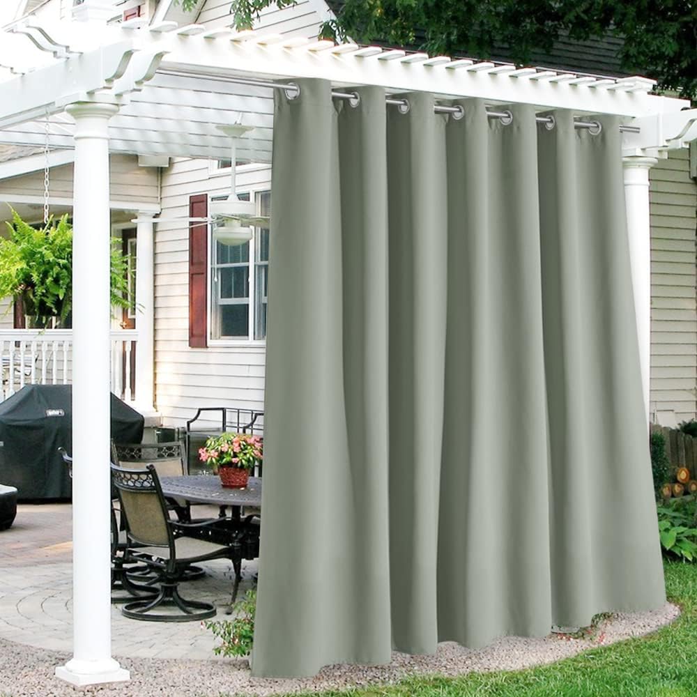 RYB HOME Extra Wide Outdoor Curtains for Porch Waterproof