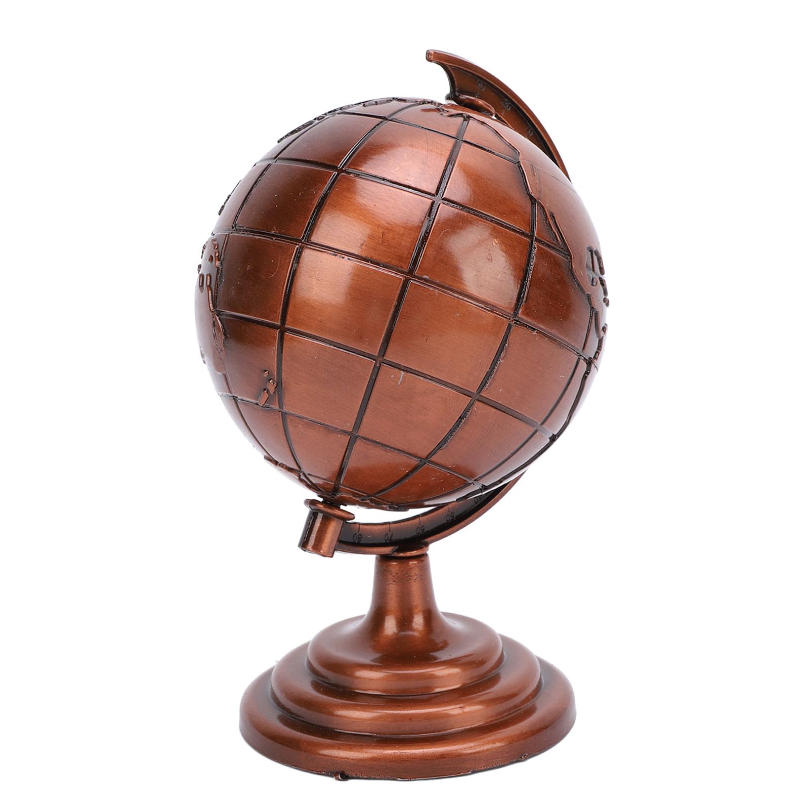 Alloy Earth Model, Alloy Globe Model Wine Red Metal Globe Ornament for Home Office Study Decor