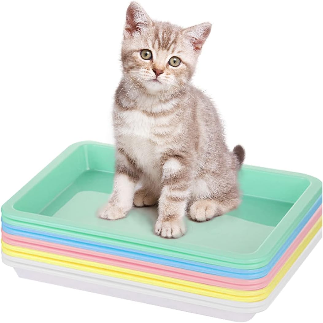 10 Pcs Small Litter Box for Kittens,Plastic Portable Small