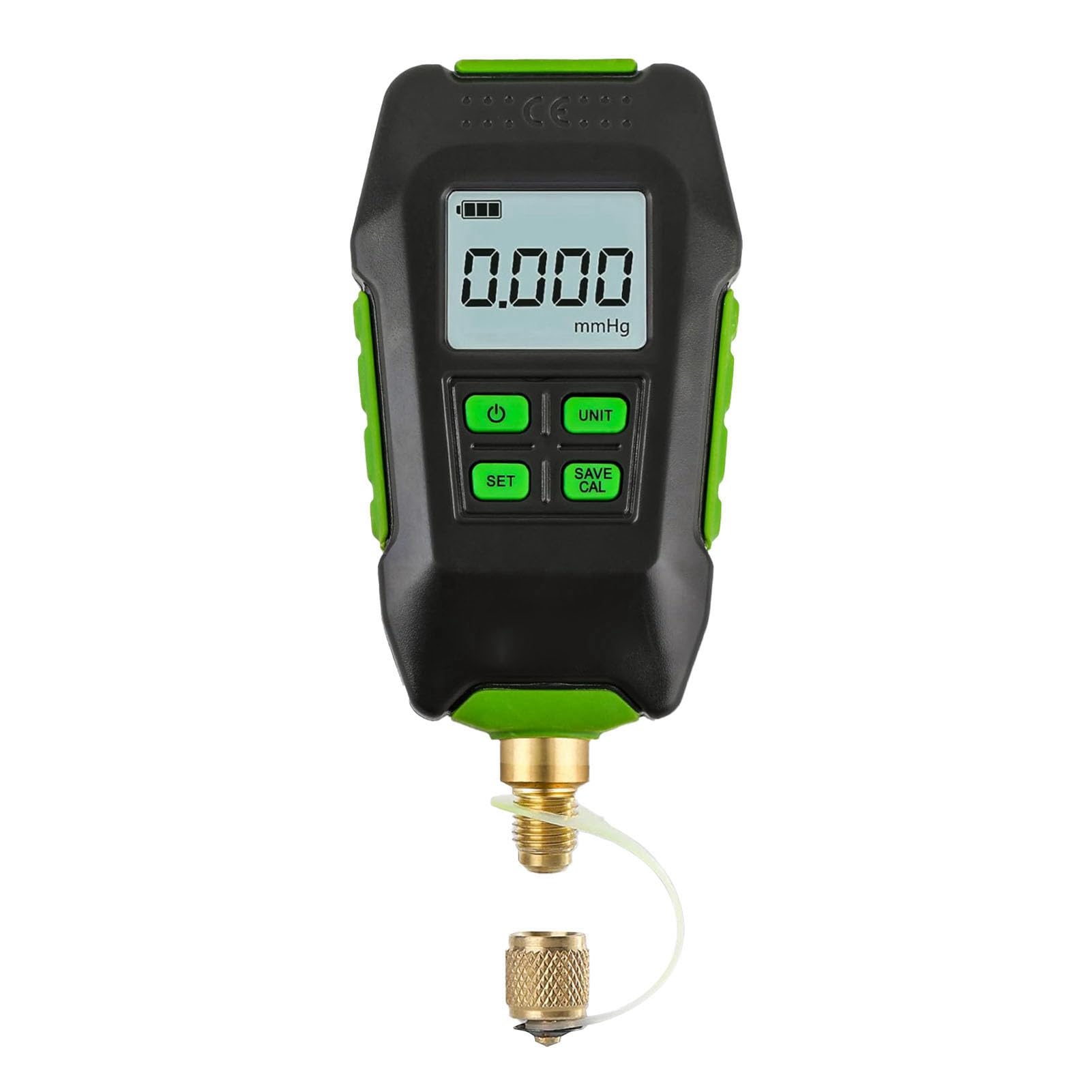 Digitales Vakuummessgerät, IP54 Wasserdichter Industrieller Vakuumtester mit Hintergrundbeleuchtetem Display, 0-10000 Pa Messbereich, Vakuum-Mikron-Messgerät für Atmosphärische