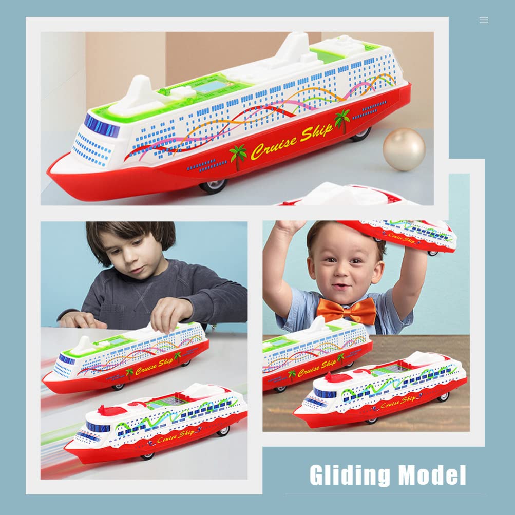Toyvian Kreuzfahrtschiff Spielzeug Set – 5 Stück Pull-Back Boote Dampfschiffe, 16cm Rückzug Spielzeug für Badewanne Pool Mitgebsel für Kinder