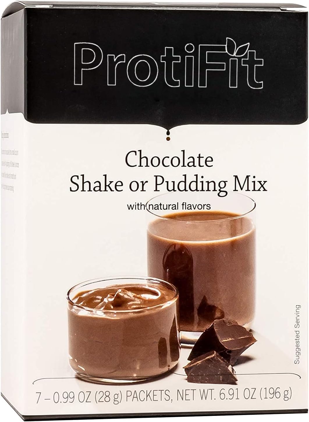 PROTIFIT - High Protein Pudding/Shake Mix, 15g Protein, Low Calorie, Low Fat, Low Carb, Aspartame Free, Idea Protein Compatible, Meal Replacement, 7 Servings Per Box (Chocolate)