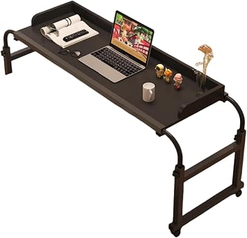 Over Bed/Chair Table Height Adjustable Computer Desk Standing Workstation Over Wheelchair Table, Multifunctional TableColorBlack
