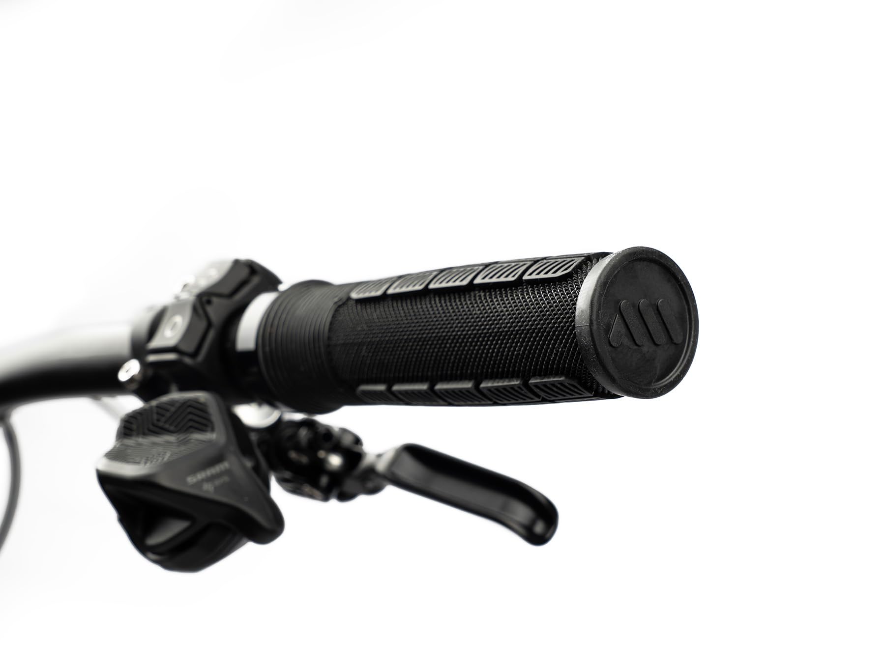 AMS RISE Manopole MTB Lock On Ergonomiche in Gomma Grip Professionale Enduro Trail Race 132 mm