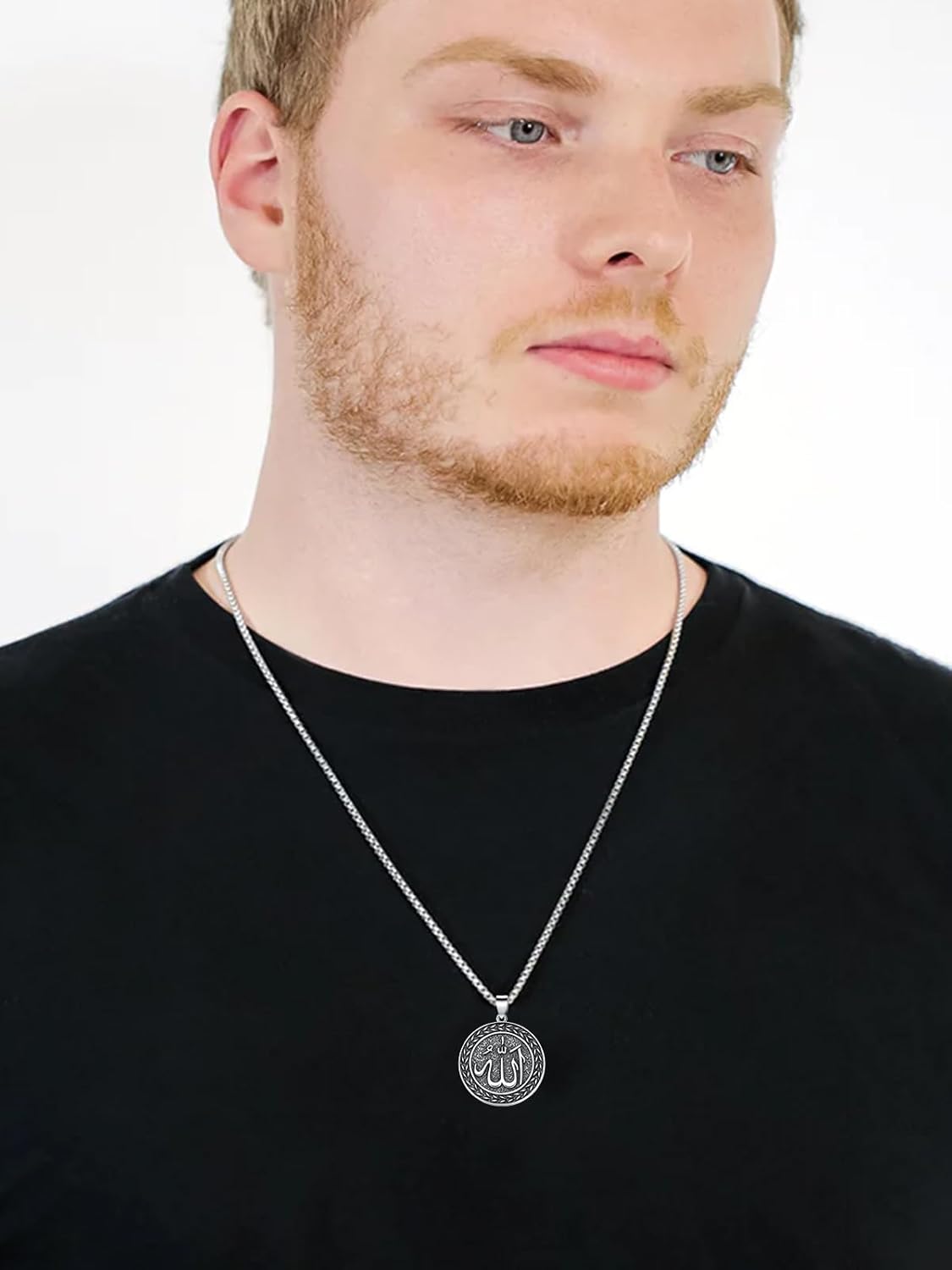 Viking Necklace for Men 925 Sterling Silver Viking Wolf/Thors Hammer/Vegvisir/Tree of Life/Compass Pendant Norse Necklace Amulet Talisman Christmas Gifts for Him Her - Image 5