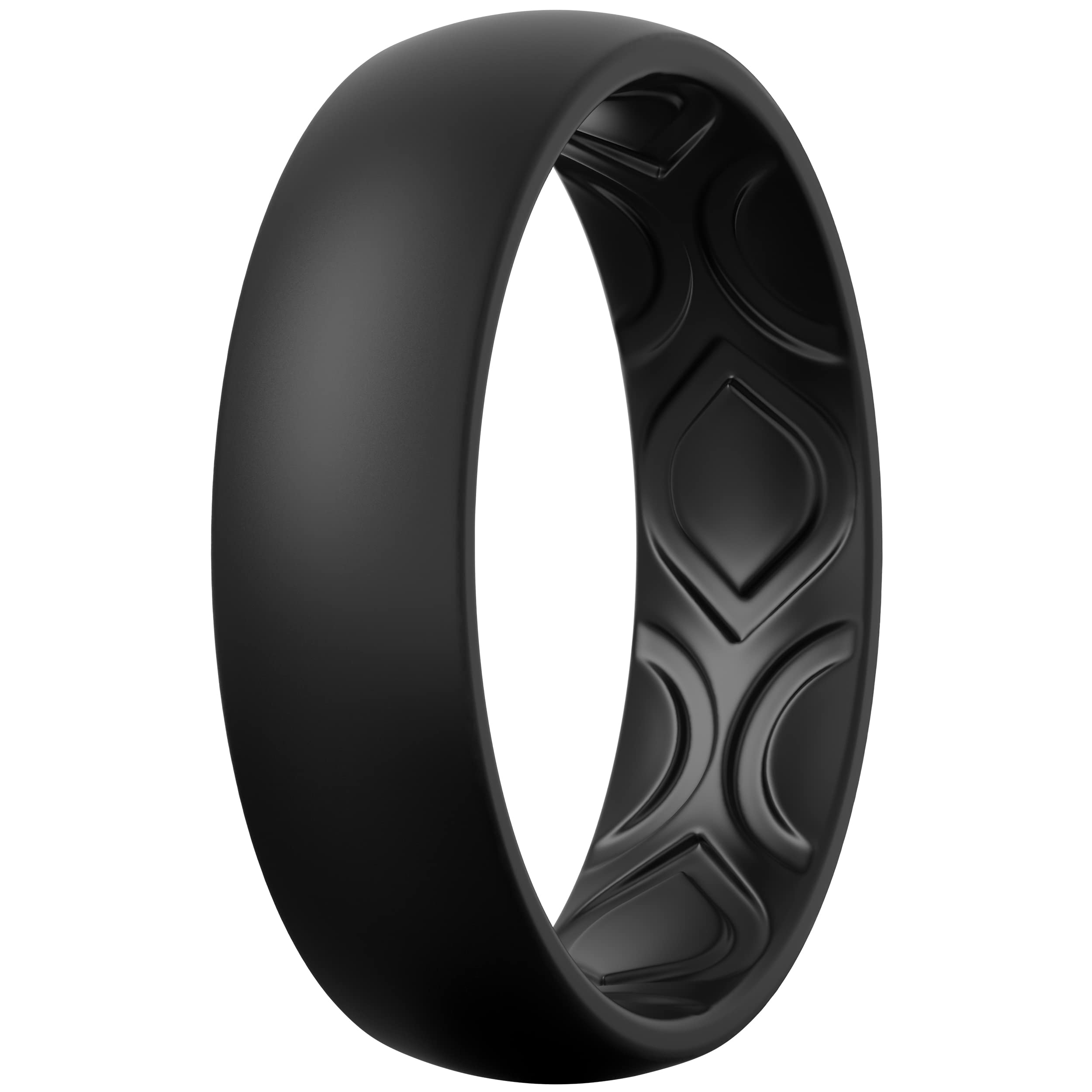 ThunderFit Silicone Wedding Bands for Women, Breathable 2 Layers 5.5mm Wide 1.5mm Thick - 1/4/8/10 Variety Multipack, 7.5 - 8 (18.2mm), Silicone, No Gemstone
