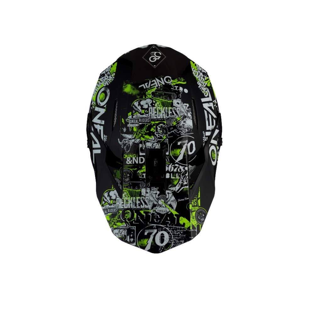 O'NEAL | Motocross-Helm | Motocross Enduro | , ABS Schale, Lüftungsöffnungen für optimale Belüftung & Kühlung | 3SRS Helmet Attack 2.0 | Erwachsene