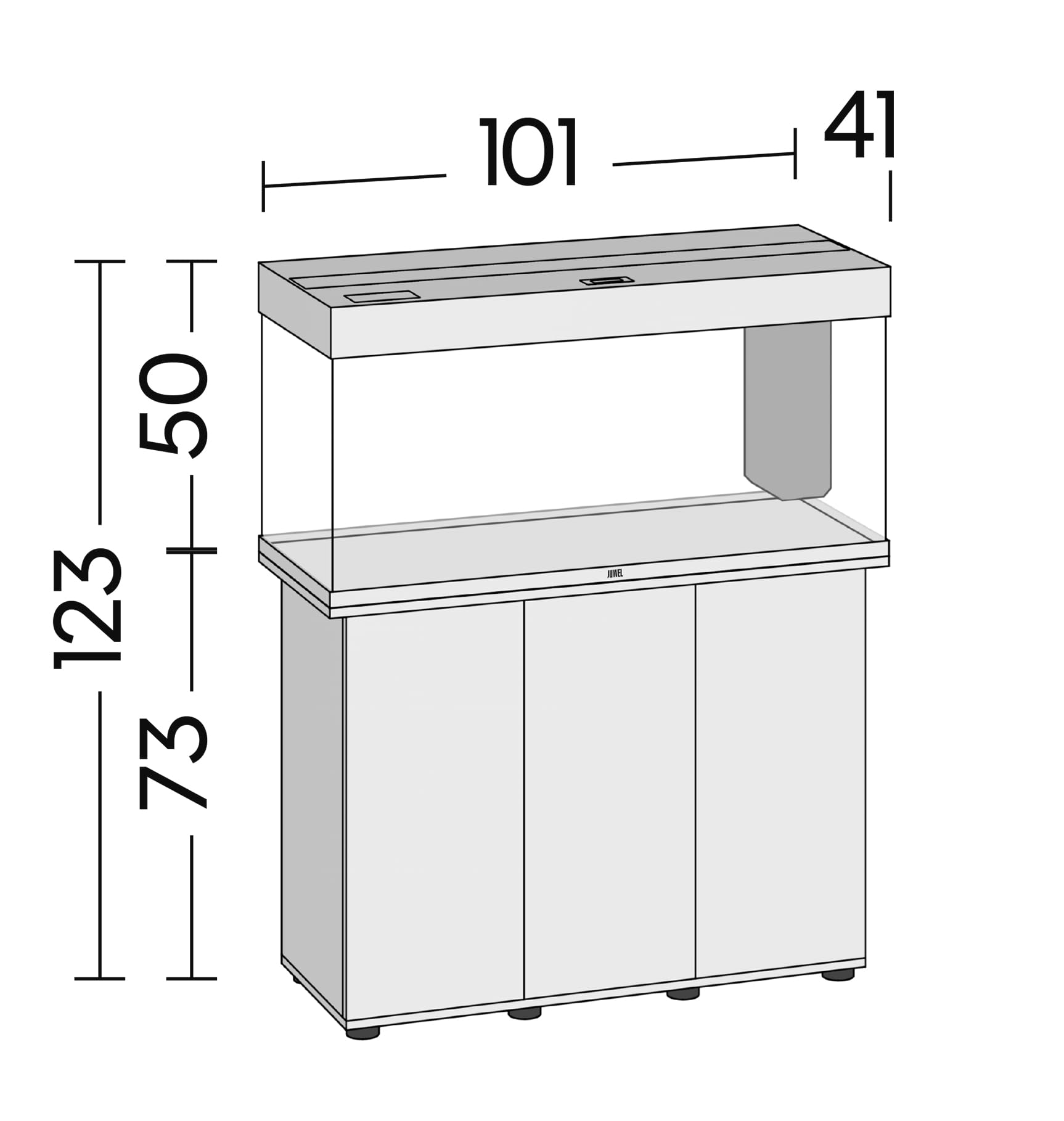 JUWEL Aquarium Rio 180 Kombination grau