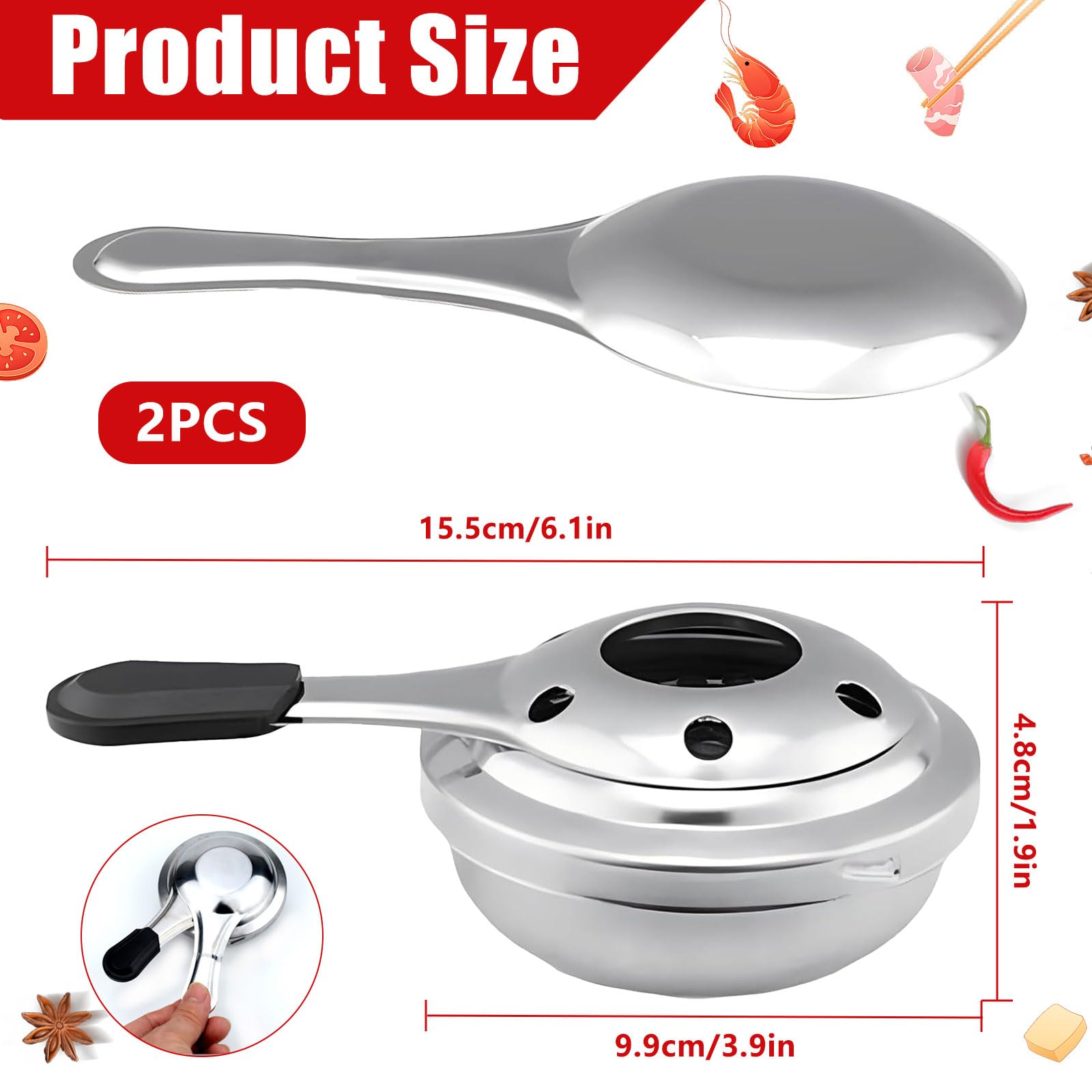 Stufa Ad Alcool Portatile - Acciaio Inox, Per Campeggio, Fonduta E Picnic - Foto 8