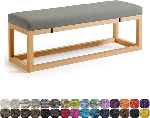 Lsjoaw Cojín de banco para muebles de interior de 11.8 x 11.8 x 2 pulgadas, cojín de banco de patio, cojines de asiento de ventana de bahía, cojines