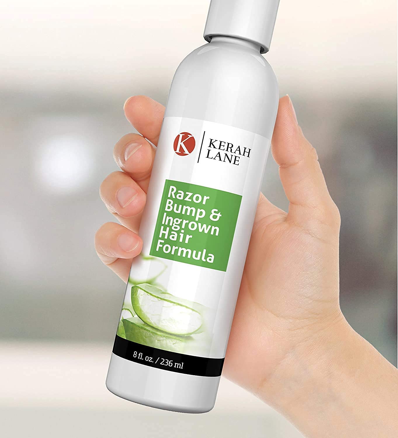 Kerah Lane Razor Bump & Ingrown Hair Natural Formula 8 Oz for Women & Men Best Serum for