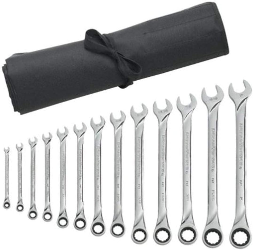GearWrench 85199R 13 Piece XL Ratcheting Combination Wrench Set, SAE
