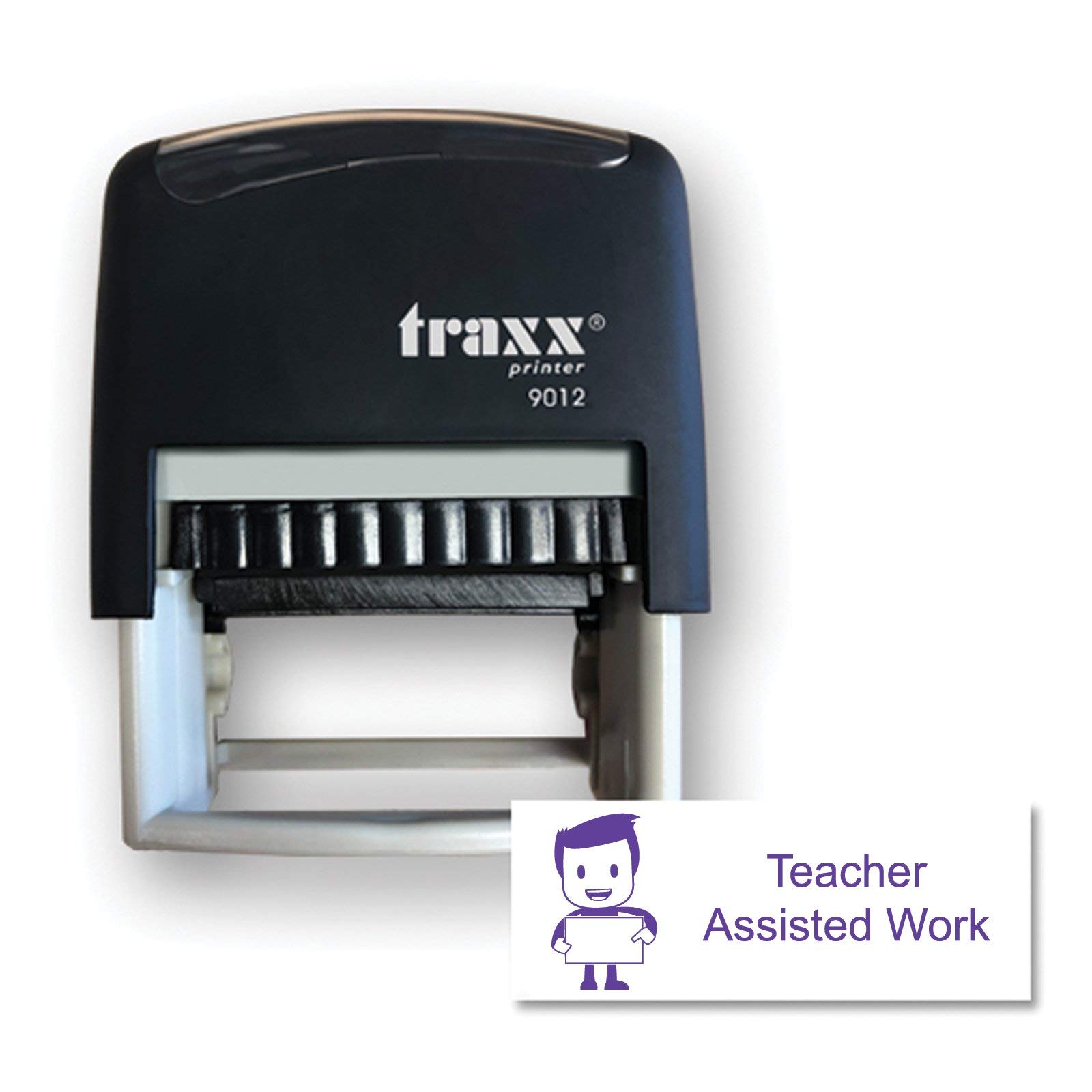 Traxx 9012 Stock School Teacher Stamps *Teacher Assisted Work Design in Violet Ink*