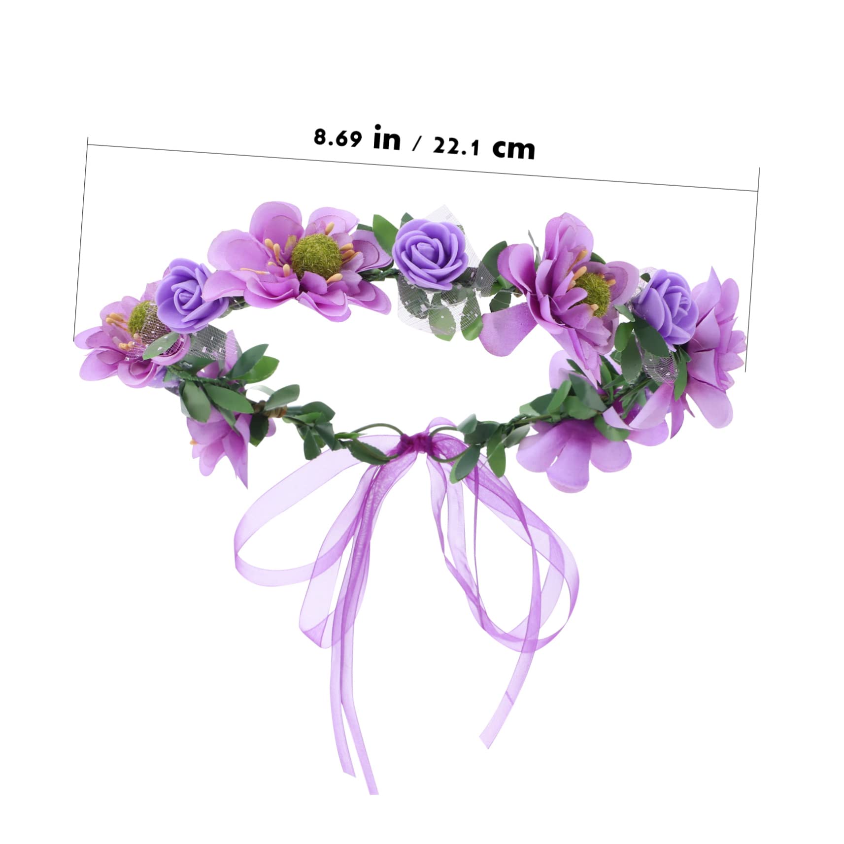 FRCOLOR 8 Stk Blumen Stirnband blumenkränze fürs haar hair toppers for women wedding hair accessories Hochzeit Stirnband Braut Blumengirlande Tiara künstliche Blumenkronen Stoff