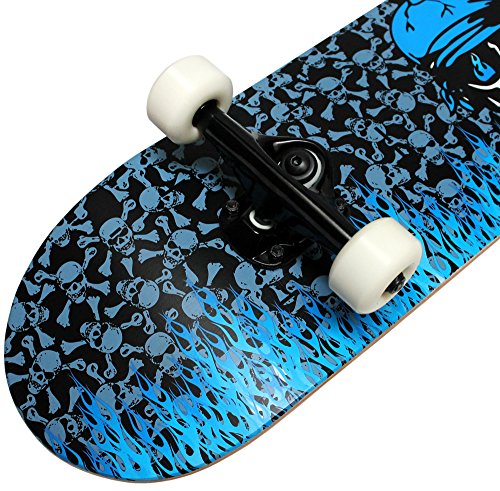 KPC Pro Skateboard Complete, Blue Flame
