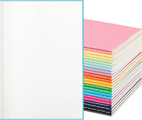 Paquete de 24 cuadernos en blanco coloridos para escritura, diarios al por mayor, libros de composición A5, 21x14 cm, 60 páginas, 30 hojas,