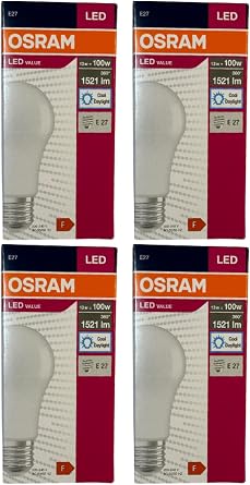 Osram 13W 100W 6500K Beyaz I k E27 Duylu LED Ampul, 4 Adet