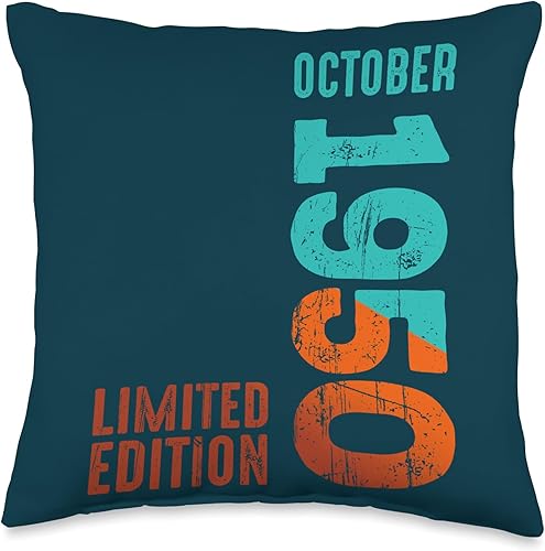 Miniatura 4 de October Year Retro Limited Edition 1950 Throw Pillow, 18x18, Multicolor