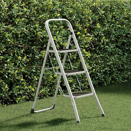 Home Vida - Escalera Plegable portátil de 3 escalones, Acero Resistente, Multicolor