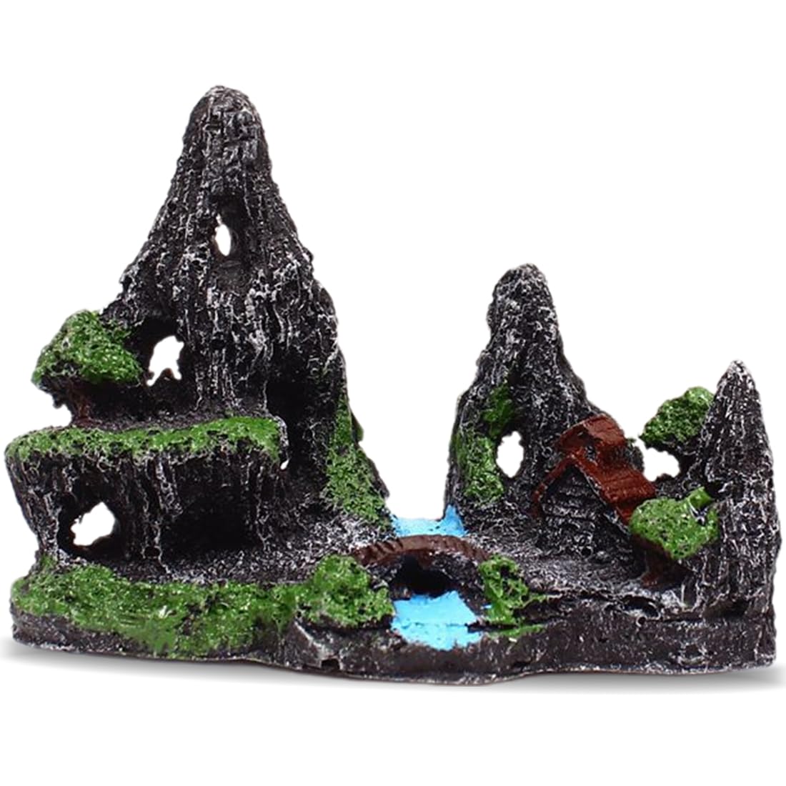 GNHG Pecera Decoración de rocalla Verde Decoración Deportiva Contenedores de Brillo de Labios Decoración de coralina Decoración de Vidrio Adorno Artificial Suministro(382B) 1 artículo