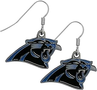 NFL Siskiyou Sports Womens Carolina Panthers Dangle Earrings One Size Team Color