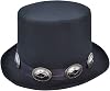 Bristol Novelty BH642 Rocker Style Top Hat, Mens, Black, One Size Halloween, World Book Day