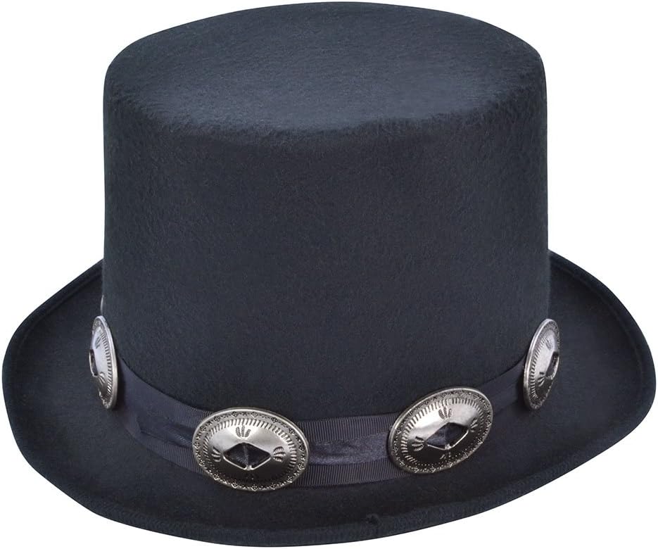Bristol Novelty BH642 Rocker Style Top Hat, Mens, Black, One Size