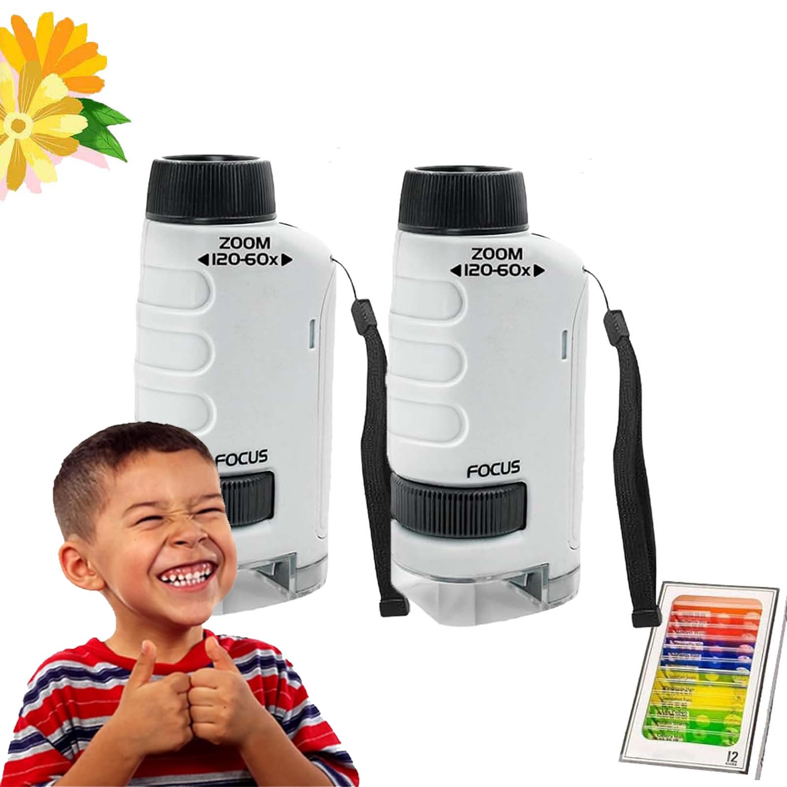 Little Marvin Mini Scope - Kids Microscope (2pcs-White)