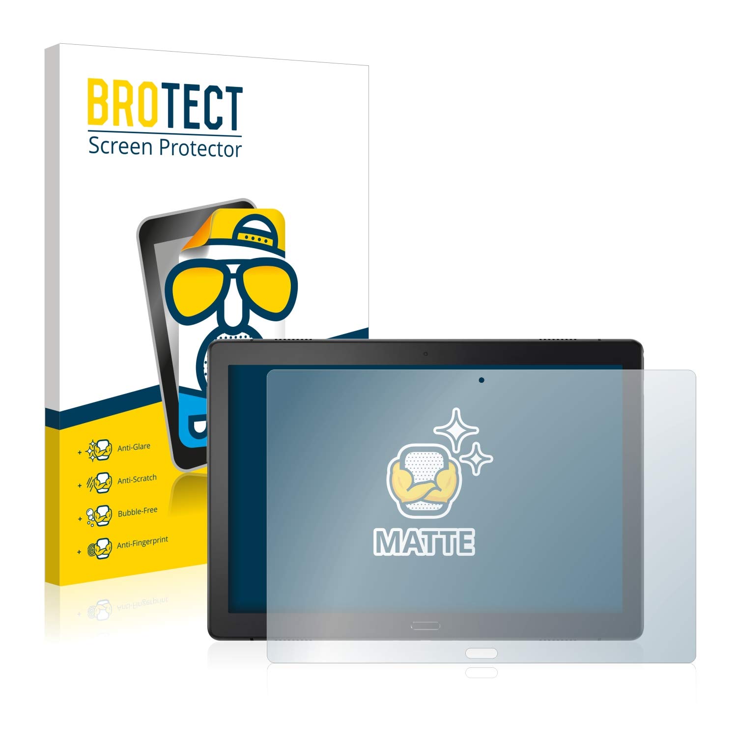 Brotect Pellicola Protettiva Per Lenovo Tab P10 (10,1 Pollici) - 2 Pezzi, Trasparente, Anti-Impronte, Anti-Graffio, Installazione Senza Bolle