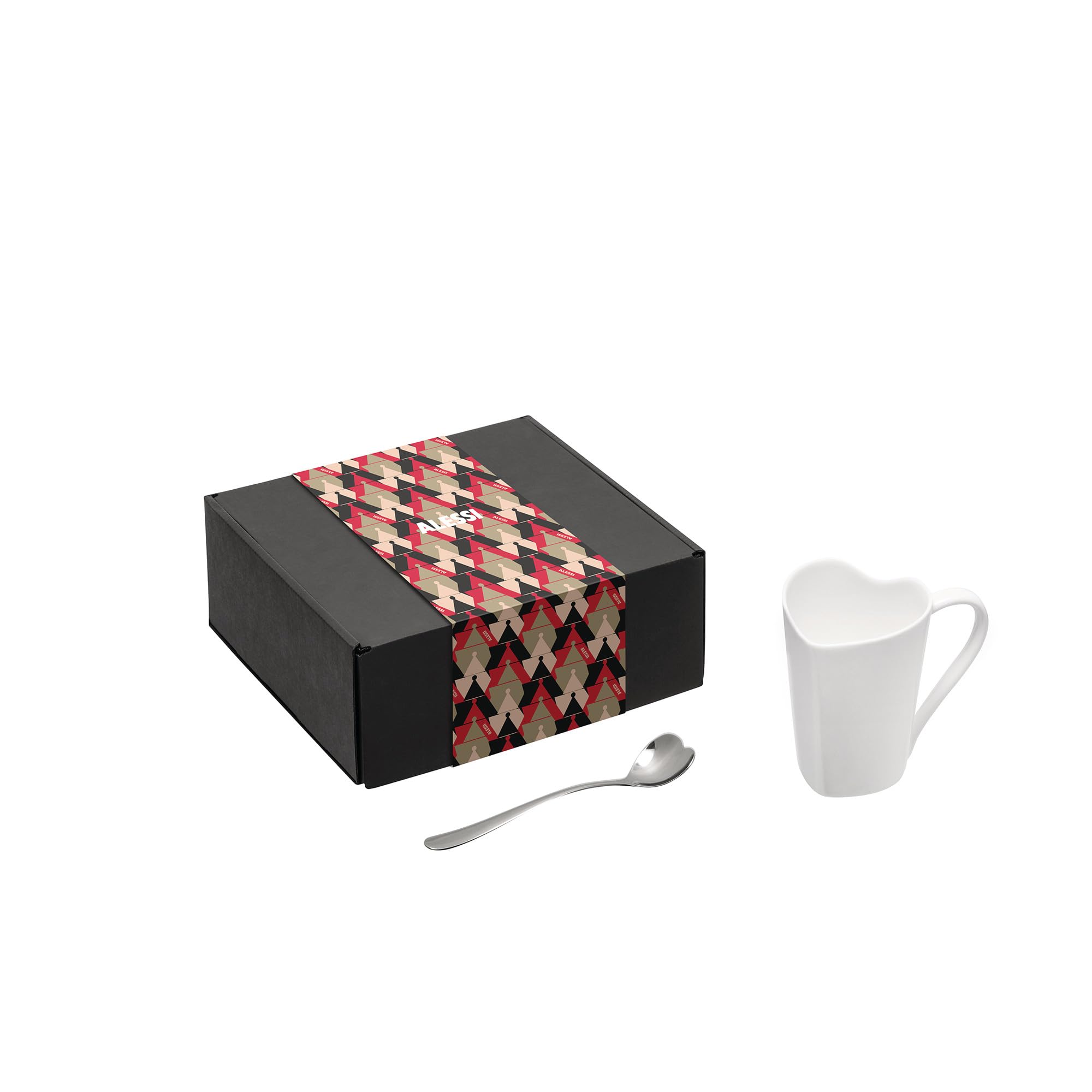 Alessi Multicolour Tea Mmi24cuset, Set Consisting Of Mug And Spoon, In Bone China And 18/10 Stainless Steel, Multicolored