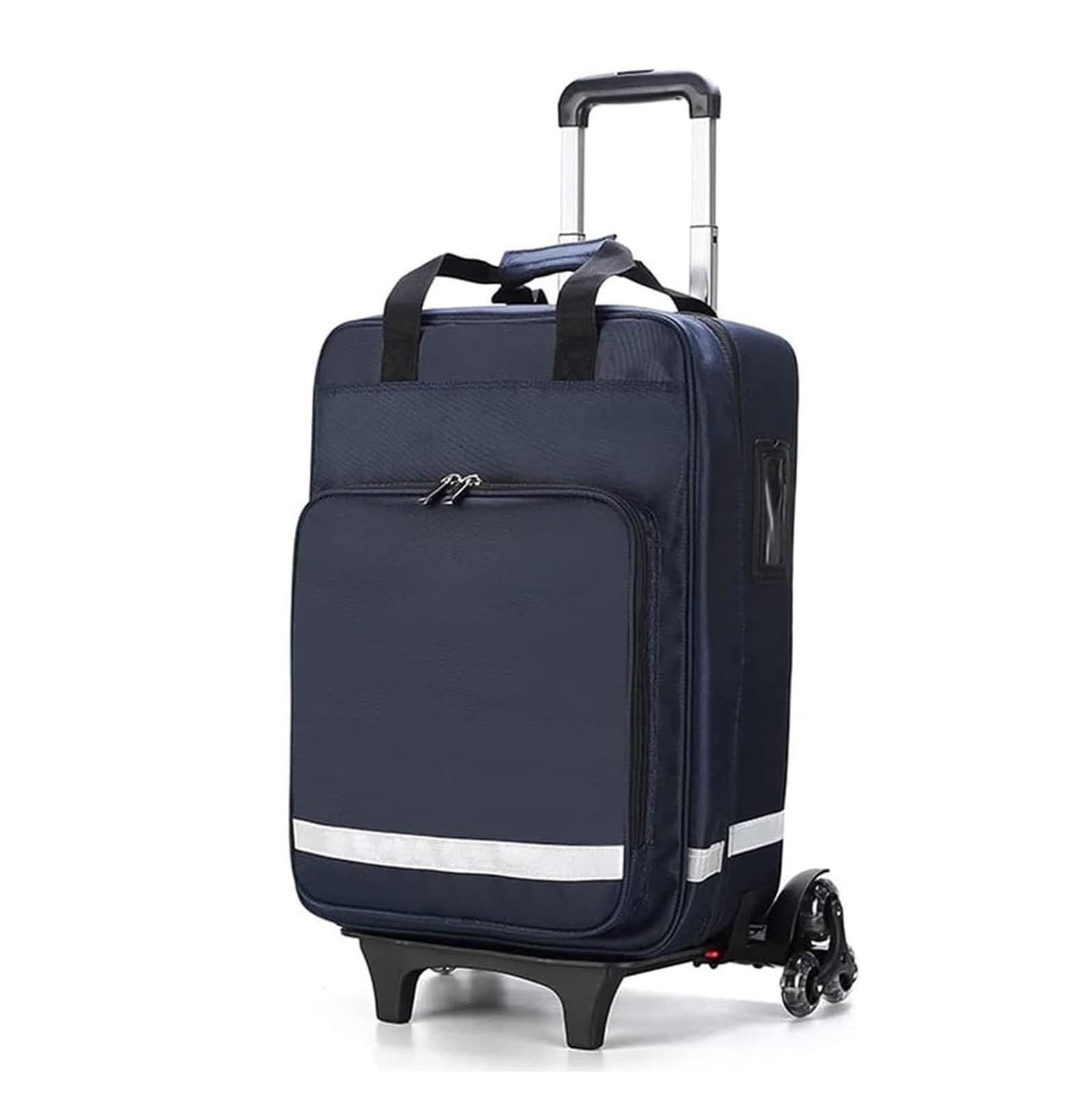 Bolsa for botiquín de primeros auxilios, Bolsa rodante de suministros médicos con carro desmontable, bolsa rodante de enfermera, kit de rescate de emergencia para senderismo al aire libre, mochilero,