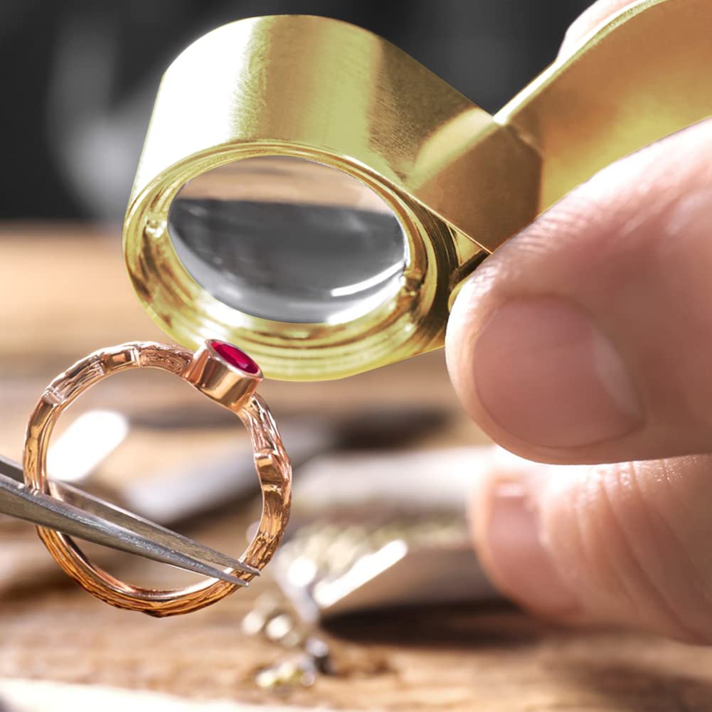 Juwelierslupe 30X Mit LED - Faltbare Lupe Für Uhrmacher & Juweliere